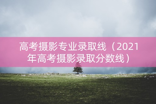 高考摄影专业录取线（2021年高考摄影录取分数线）