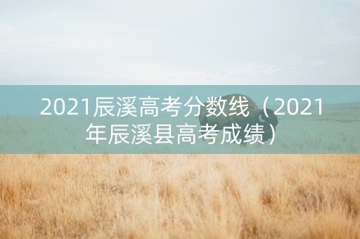 2021辰溪高考分数线（2021年辰溪县高考成绩）