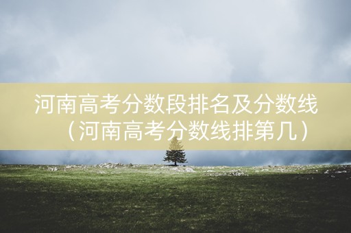 河南高考分数段排名及分数线（河南高考分数线排第几）