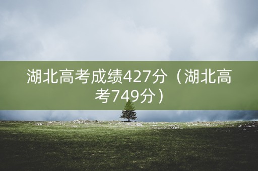 湖北高考成绩427分（湖北高考749分）