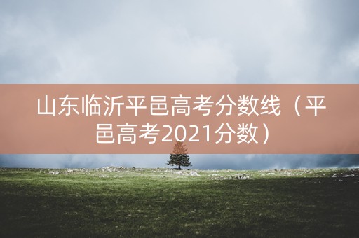 山东临沂平邑高考分数线（平邑高考2021分数）
