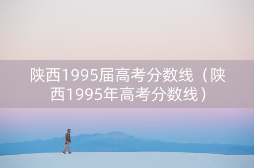 陕西1995届高考分数线（陕西1995年高考分数线）