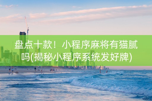 盘点十款！小程序麻将有猫腻吗(揭秘小程序系统发好牌)