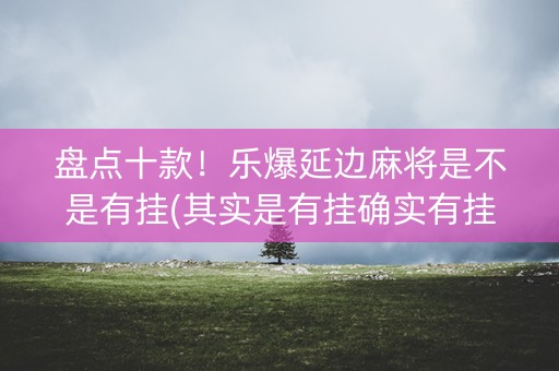 盘点十款！乐爆延边麻将是不是有挂(其实是有挂确实有挂)
