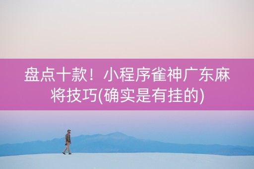 盘点十款！小程序雀神广东麻将技巧(确实是有挂的)