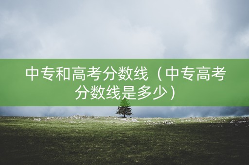 中专和高考分数线（中专高考分数线是多少）