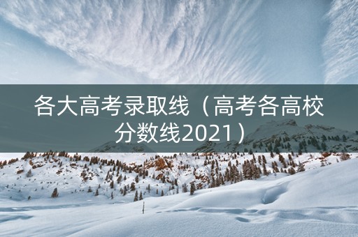 各大高考录取线（高考各高校分数线2021）