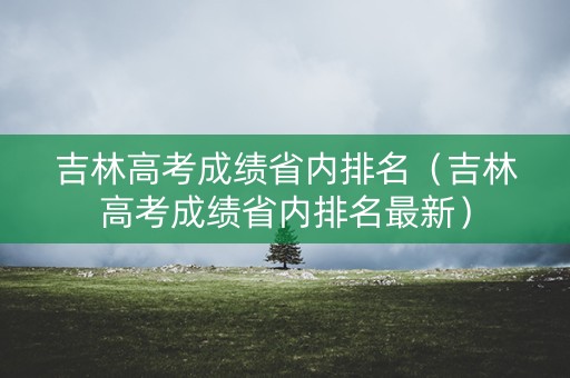 吉林高考成绩省内排名（吉林高考成绩省内排名最新）