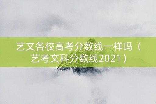 艺文各校高考分数线一样吗（艺考文科分数线2021）