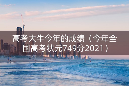 高考大牛今年的成绩（今年全国高考状元749分2021）
