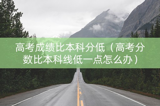 高考成绩比本科分低（高考分数比本科线低一点怎么办）