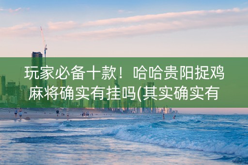 玩家必备十款！哈哈贵阳捉鸡麻将确实有挂吗(其实确实有挂)