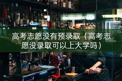 高考志愿没有预录取（高考志愿没录取可以上大学吗）