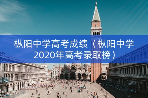 枞阳中学高考成绩（枞阳中学2020年高考录取榜）