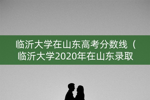 临沂大学在山东高考分数线（临沂大学2020年在山东录取分数线）