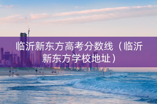 临沂新东方高考分数线（临沂新东方学校地址）