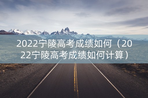 2022宁陵高考成绩如何（2022宁陵高考成绩如何计算）