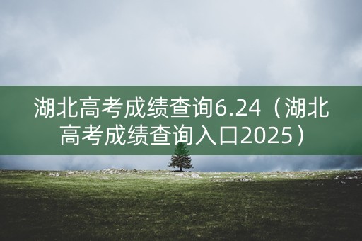 湖北高考成绩查询6.24（湖北高考成绩查询入口2025）