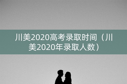 川美2020高考录取时间（川美2020年录取人数）
