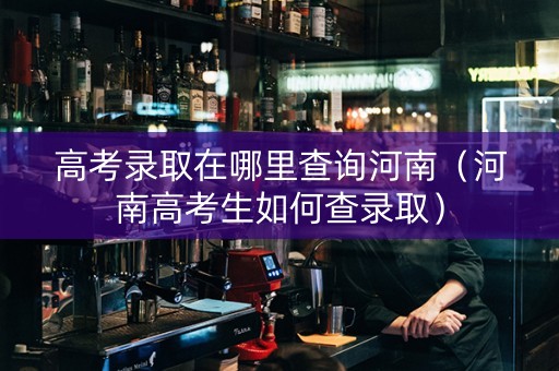高考录取在哪里查询河南（河南高考生如何查录取）