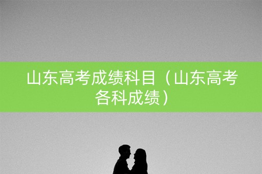 山东高考成绩科目（山东高考各科成绩）