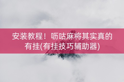 安装教程！呖咕麻将其实真的有挂(有挂技巧辅助器)