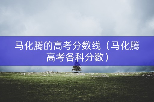 马化腾的高考分数线（马化腾高考各科分数）