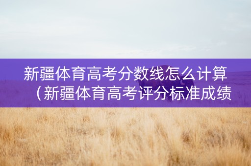 新疆体育高考分数线怎么计算（新疆体育高考评分标准成绩表）