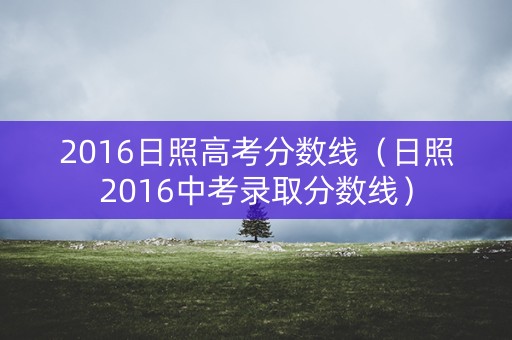 2016日照高考分数线（日照2016中考录取分数线）
