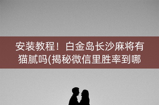 安装教程！白金岛长沙麻将有猫腻吗(揭秘微信里胜率到哪调)