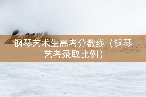 钢琴艺术生高考分数线（钢琴艺考录取比例）