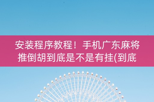 安装程序教程！手机广东麻将推倒胡到底是不是有挂(到底是不是有挂)