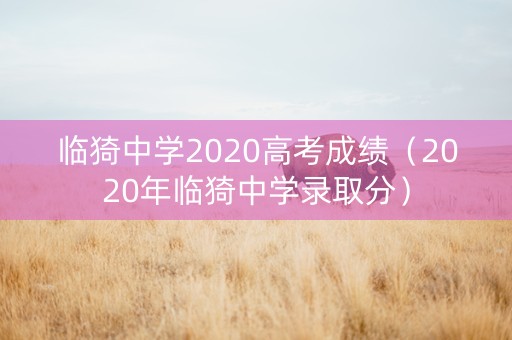 临猗中学2020高考成绩（2020年临猗中学录取分）