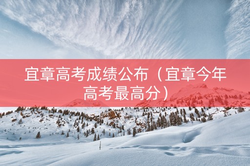 宜章高考成绩公布（宜章今年高考最高分）