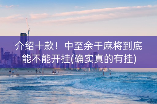 介绍十款！中至余干麻将到底能不能开挂(确实真的有挂)