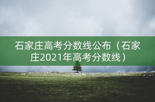 石家庄高考分数线公布（石家庄2021年高考分数线）