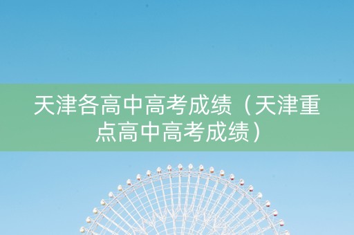 天津各高中高考成绩（天津重点高中高考成绩）