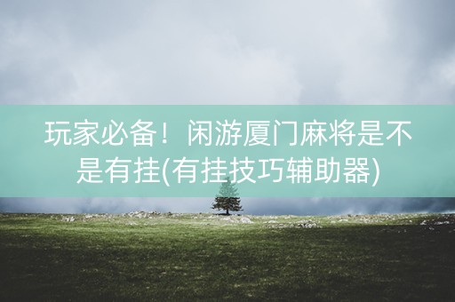 玩家必备！闲游厦门麻将是不是有挂(有挂技巧辅助器)