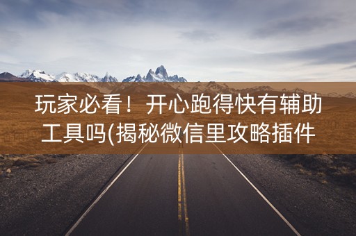 玩家必看！开心跑得快有辅助工具吗(揭秘微信里攻略插件)