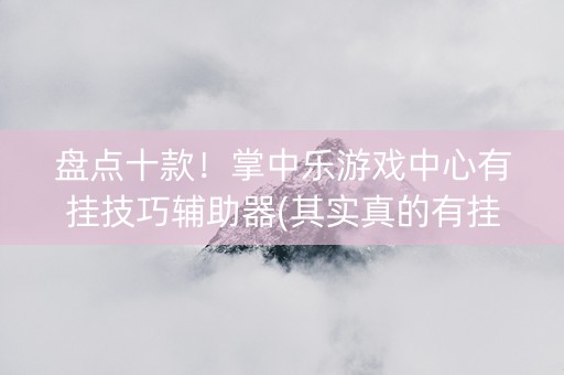 盘点十款！掌中乐游戏中心有挂技巧辅助器(其实真的有挂)