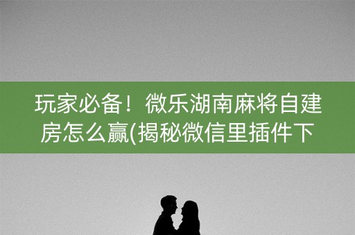 玩家必备！微乐湖南麻将自建房怎么赢(揭秘微信里插件下载)