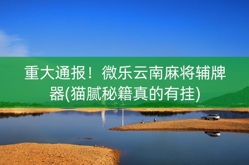 重大通报！微乐云南麻将辅牌器(猫腻秘籍真的有挂)