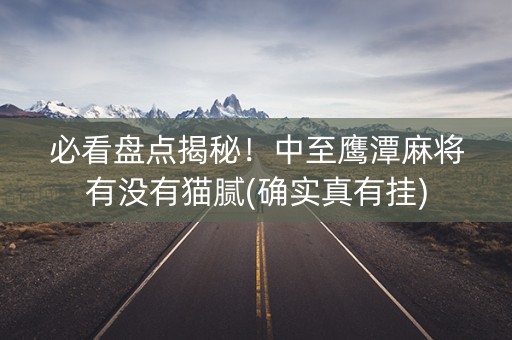 必看盘点揭秘！中至鹰潭麻将有没有猫腻(确实真有挂)