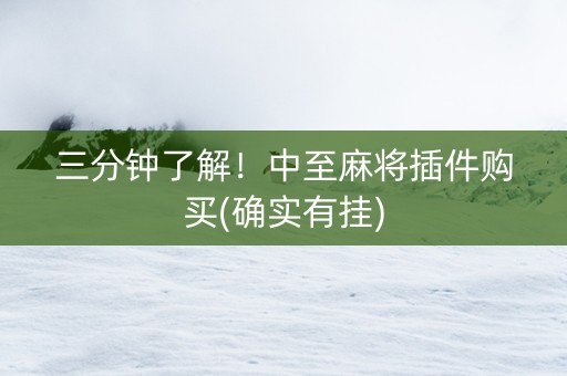 三分钟了解！中至麻将插件购买(确实有挂)