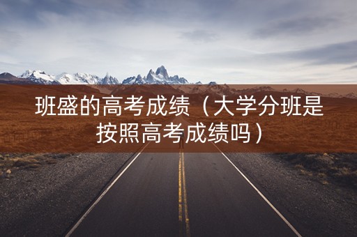 班盛的高考成绩（大学分班是按照高考成绩吗）
