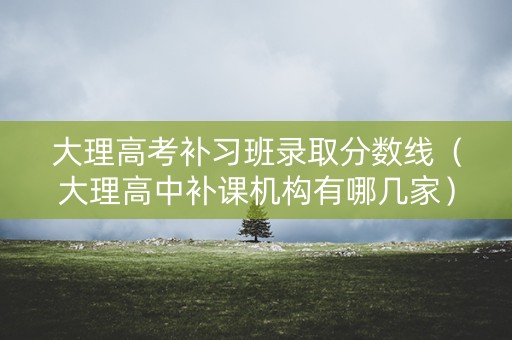 大理高考补习班录取分数线（大理高中补课机构有哪几家）