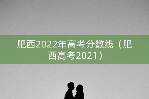 肥西2022年高考分数线（肥西高考2021）