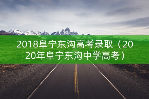 2018阜宁东沟高考录取（2020年阜宁东沟中学高考）