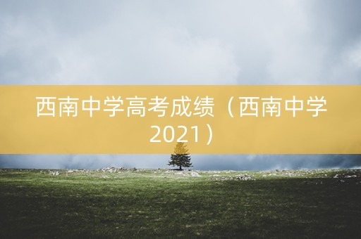 西南中学高考成绩（西南中学2021）