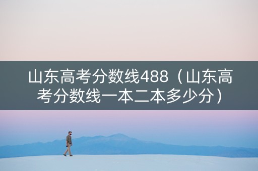 山东高考分数线488（山东高考分数线一本二本多少分）